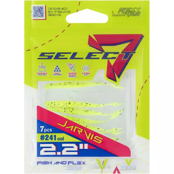 Силікон Select Jarvis 2.2" #241 (7шт/уп), Довжина силікону: 2.2" (5.7 см), Колір силікону: 241, фото , изображение 2